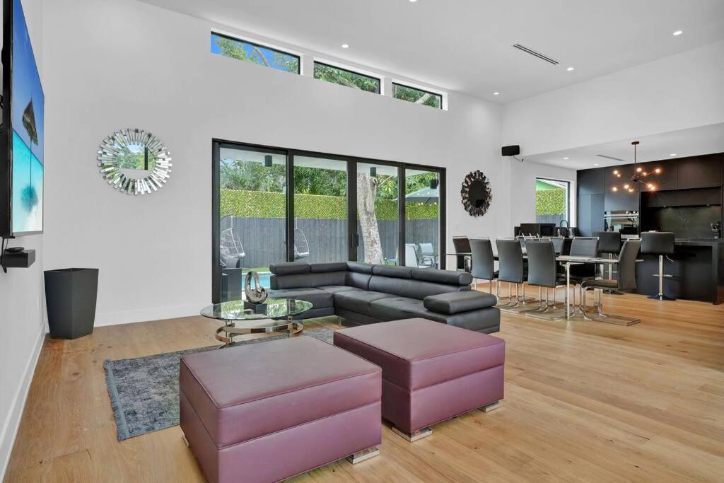 Вилла Design House -Heated Pool -Big Yard -Gated Parking Майами Экстерьер фото